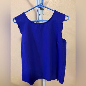 Pink Rose Royal Blue Women's Blouse. Size XL